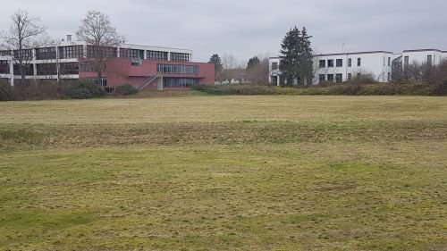 Foto des Bauplatz für den Kindergarten Erlenwiesen