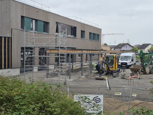 Baustelle am neuen Kindergarten