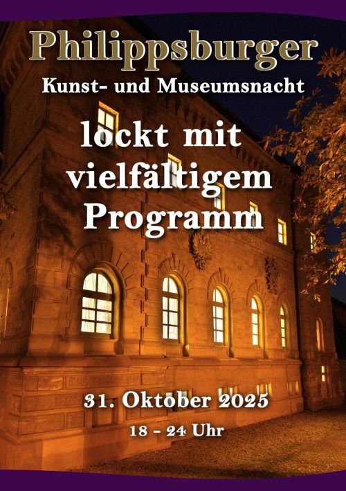 Flyer der Kunst- und Museumsnacht am 31.10.2025 von 18.00 bis 24.00 Uhr