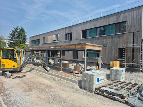 Baustelle am neuen Kindergarten