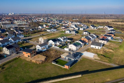 Luftbild des Neubaugebiet Erlenwiesen